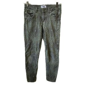 Paige Women's Verdugo Green Paisley Print Faded Ultra Skinny Denim Jeans 27